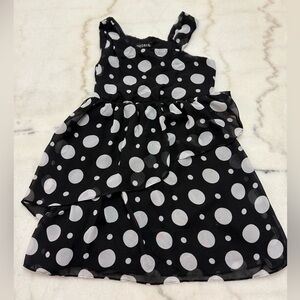 George Black and White Polka Dot Kids Dress